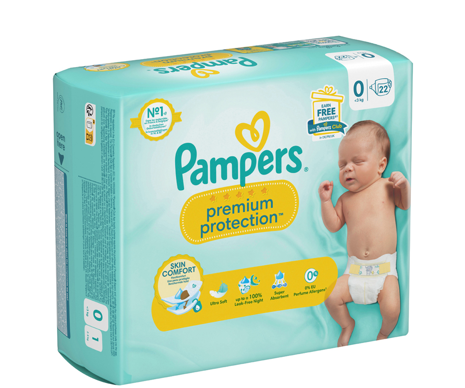Pampers Windel Premium Protection New Baby, Größe 0 Micro von Pampers
