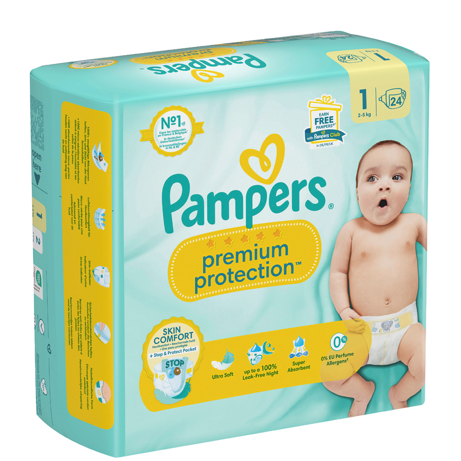 Pampers Windel Premium Protection New Baby, Größe 1 Newborn von Pampers