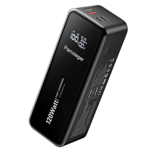 120W Power Bank 27000 mAh, Powerbank Klein Aber Stark Phone & Laptop Externe Handyakkus Schnell Aufladende USB C Input & Output with LCD Display für Smartphone Tablets und mehr 120W Power Bank 27000 mAh, Powerbank Klein Aber Stark Phone & Laptop Externe Handyakkus Schnell Aufladende USB C Input & Output with LCD Display für Smartphone Tablets und mehr von Pamxieger