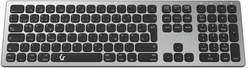 RaidSonic ICY BOX® Tastatur kabellos ICY BOX KSK-8023BTRF silber von RaidSonic ICY BOX®