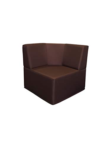 PanQube Corner SAVONA 60 armchair foam corner for children seat, Brown, 60cm x 60cm x 60cm x 30cm von PanQube