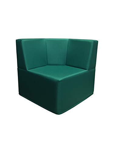 PanQube Corner SAVONA 60 armchair foam corner for children seat, Green, 60cm x 60cm x 60cm x 30cm von PanQube