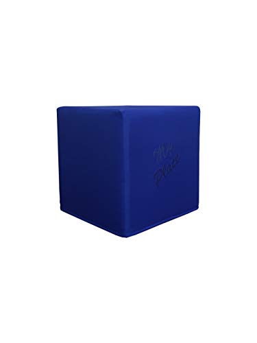 PanQube Modul 7-LL-STK Pufa VERONA 39 Fußschemel mit Stickerei, Hellblau, 39cm x 39cm x 39cm von PanQube