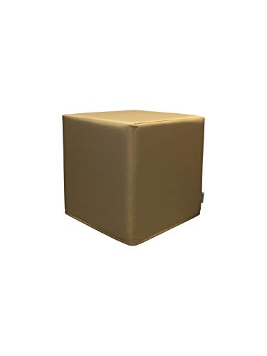 PanQube Modul 8-BE Pufa VERONA 45 Fußschemel ohne Stickerei, Beige, 45cm x 45cm x 45cm von PanQube