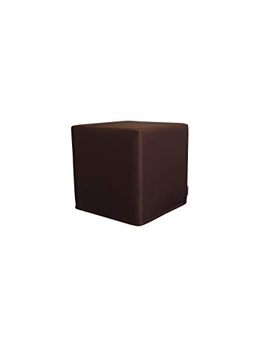 PanQube Pouf VERONA 39 Ottoman Hocker Footstool Seat for Children, Brown, 39cm x 39cm x 39cm von PanQube