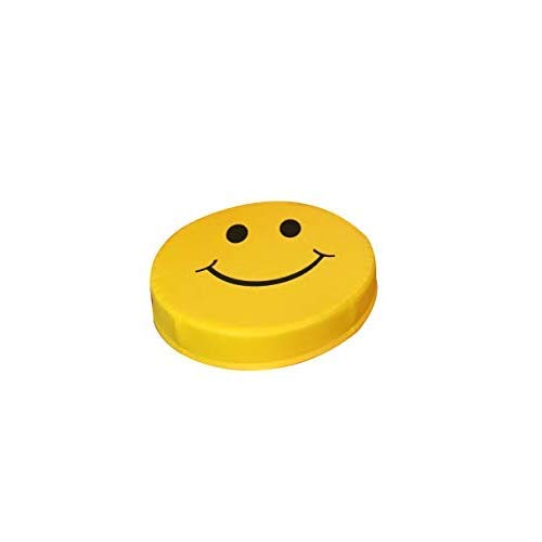 PanQube Soft Foam Active play Embroiderd Smiley Face round Seats for Toddlers and Kids yellow 39x8 von PanQube