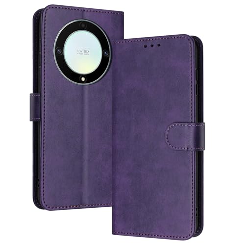PanXCase Hülle Klapphülle für Honor Magic 6 Pro / Magic6 Pro - PU Leder Wallet Handyhülle Stoßfeste Stoßstange Schutzhülle Magnet Ständer mit Kartenfach (Lila) von PanXCase