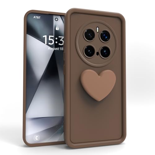 PanXCase Hülle für Honor Magic 7 Pro / Magic7 Pro - Handyhülle 3D Herz Motiv Design Süß Silikonhülle, Kameraschutz Mädchen Stoßfest Kratzfeste Schutzhülle (Green) von PanXCase