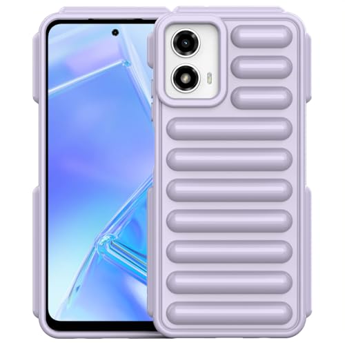 PanXCase Hülle für Motorola Moto G34 5G - HandyHülle Süß Seltsam Fullbody Airbag Frau Mädchen Stoßfest Resistente Puffer Weiche TPU Bumper Schutzhülle Case (Violett) von PanXCase