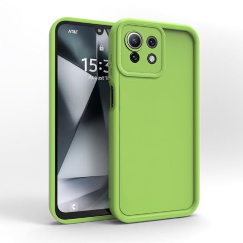 PanXCase Hülle für Xiaomi Mi 11 Lite 4G / 5G / 5G NE - Handyhülle Silikonhülle Weich Dünn Leicht Elegant Design, Kameraschutz Stoßfest Kratzfeste Slim Schutzhülle (Grün) von PanXCase
