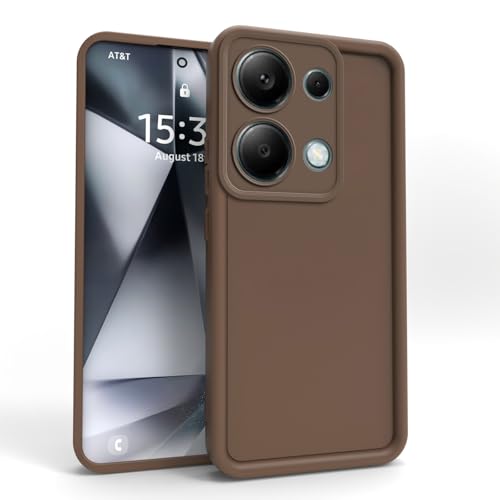 PanXCase Hülle für Xiaomi Redmi Note 13 Pro 4G / Poco M6 Pro - Handyhülle Silikonhülle Weich Dünn Leicht Elegant Design, Kameraschutz Stoßfest Kratzfeste Slim Schutzhülle (Braun) von PanXCase