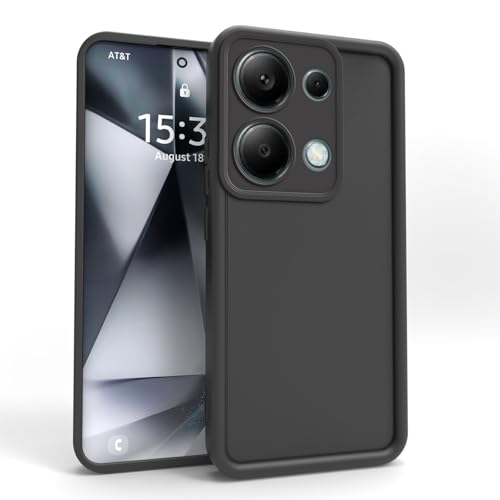 PanXCase Hülle für Xiaomi Redmi Note 13 Pro 4G / Poco M6 Pro - Handyhülle Silikonhülle Weich Dünn Leicht Elegant Design, Kameraschutz Stoßfest Kratzfeste Slim Schutzhülle (Schwarz) von PanXCase
