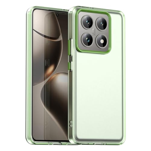 PanXCase Matt Hülle für Xiaomi 14T Pro - Handyhülle Translucent Rückteil Ultra Dünn Stoßfest Anti-Fingerabdruck Durchscheinende Schutzhülle (Grün) von PanXCase