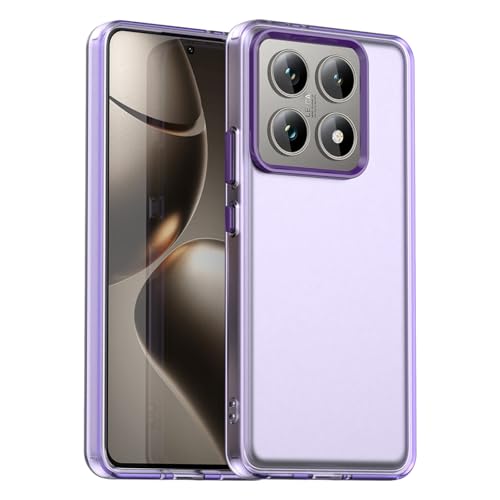 PanXCase Matt Hülle für Xiaomi 14T Pro - Handyhülle Translucent Rückteil Ultra Dünn Stoßfest Anti-Fingerabdruck Durchscheinende Schutzhülle (Lila) von PanXCase