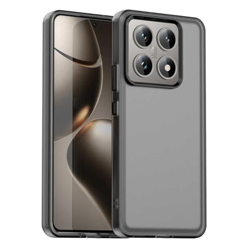 PanXCase Matt Hülle für Xiaomi 14T Pro - Handyhülle Translucent Rückteil Ultra Dünn Stoßfest Anti-Fingerabdruck Durchscheinende Schutzhülle (Schwarz) von PanXCase