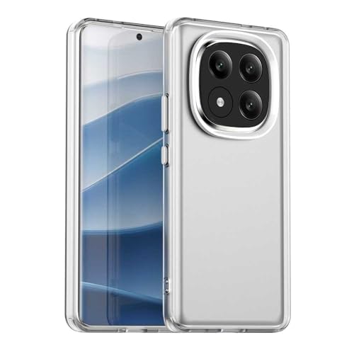 PanXCase Matt Hülle für Xiaomi Redmi Note 14 Pro Plus Pro+ 5G - Handyhülle Translucent Rückteil Ultra Dünn Stoßfest Anti-Fingerabdruck Durchscheinende Schutzhülle (Weiß) von PanXCase