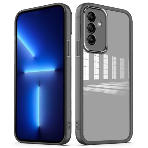 PanXCase Transparent Hülle für Samsung Galaxy A04s / A13 5G - Durchsichtig HandyHülle mit Lens Protector Ultra Dünn Leicht Kameraschutz Stoßfest Schutzhülle (Schwarz) von PanXCase