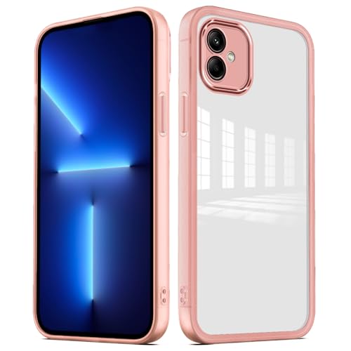 PanXCase Transparent Hülle für Samsung Galaxy A05 - Durchsichtig HandyHülle mit Lens Protector Ultra Dünn Leicht Kameraschutz Stoßfest Schutzhülle (Rosa) von PanXCase