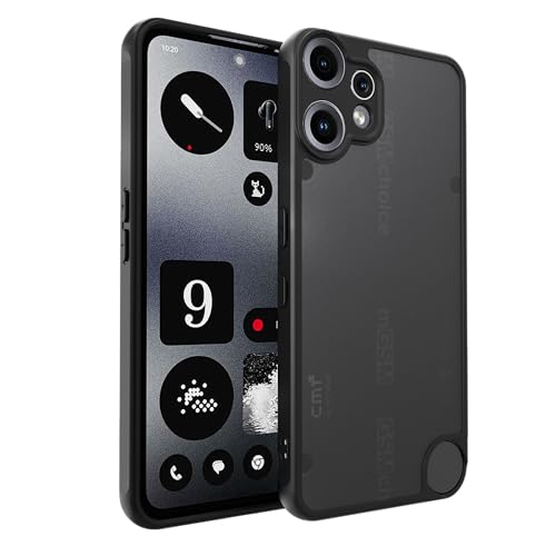 PanXCase für Nothing CMF Phone 2 Pro Hülle, Matt Transparente Militärische Stoßfeste Handyhülle Nothing CMF Phone 2 Pro Schutzhülle (Schwarz) von PanXCase