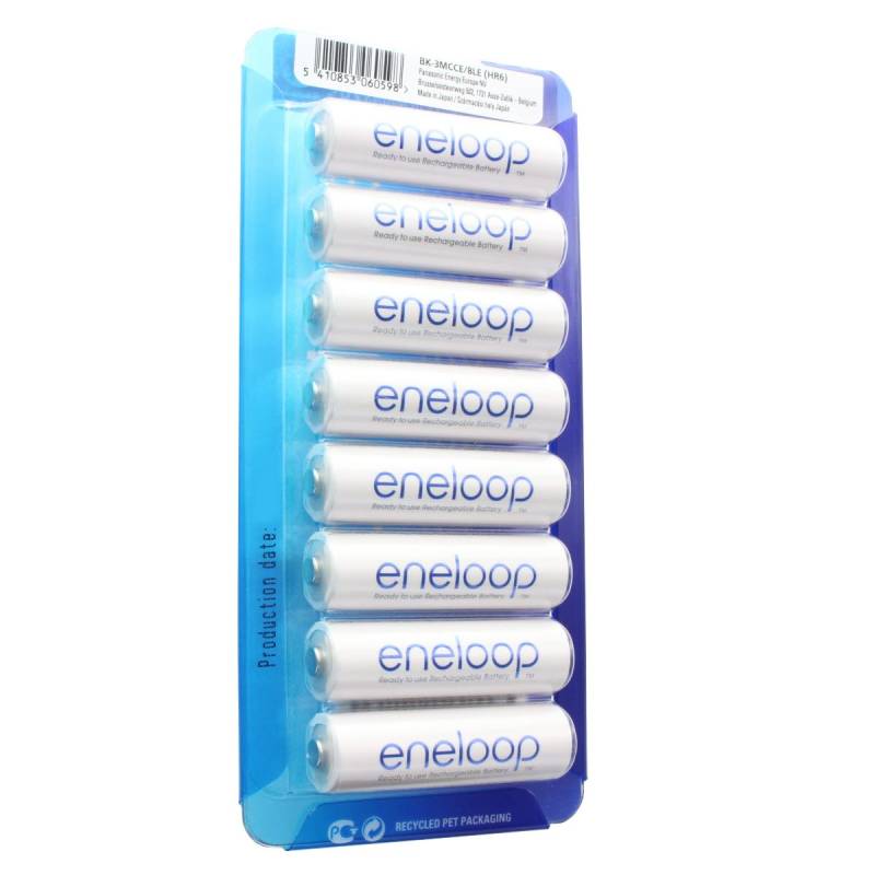Panasonic (ehem. Sanyo) HR 3UTG 8BP eneloop Standard Mignon AA 8er Pack Ready2use von Panasonic (ehem. Sanyo)