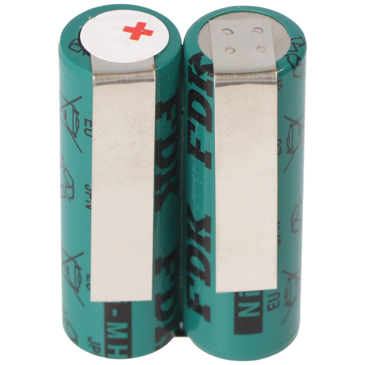 Panasonic 2HHR120 Akku passend für Rasierer 2,4 Volt, 1200mAh mit Lötfahnen zum Selbstumbau, orange oder grün von Panasonic (ehem. Sanyo)