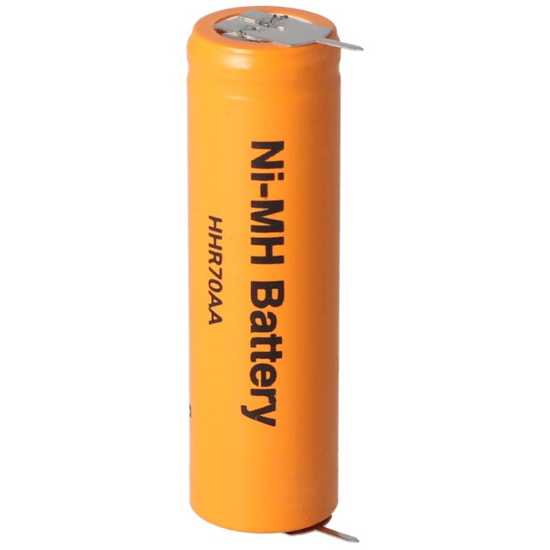 Panasonic Flat Top HHR-70AA NiMH Akku 1,2V 700mAh, Mignon AA Akku mit Printanschluss auf Plus und Minus von Panasonic (ehem. Sanyo)