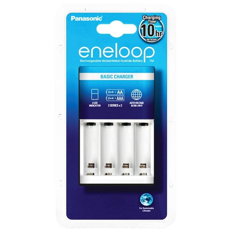 Panasonic Ladegerät Basic Charger BQ-CC51E lädt AA, AAA 2 oder 4 Zellen von Panasonic (ehem. Sanyo)
