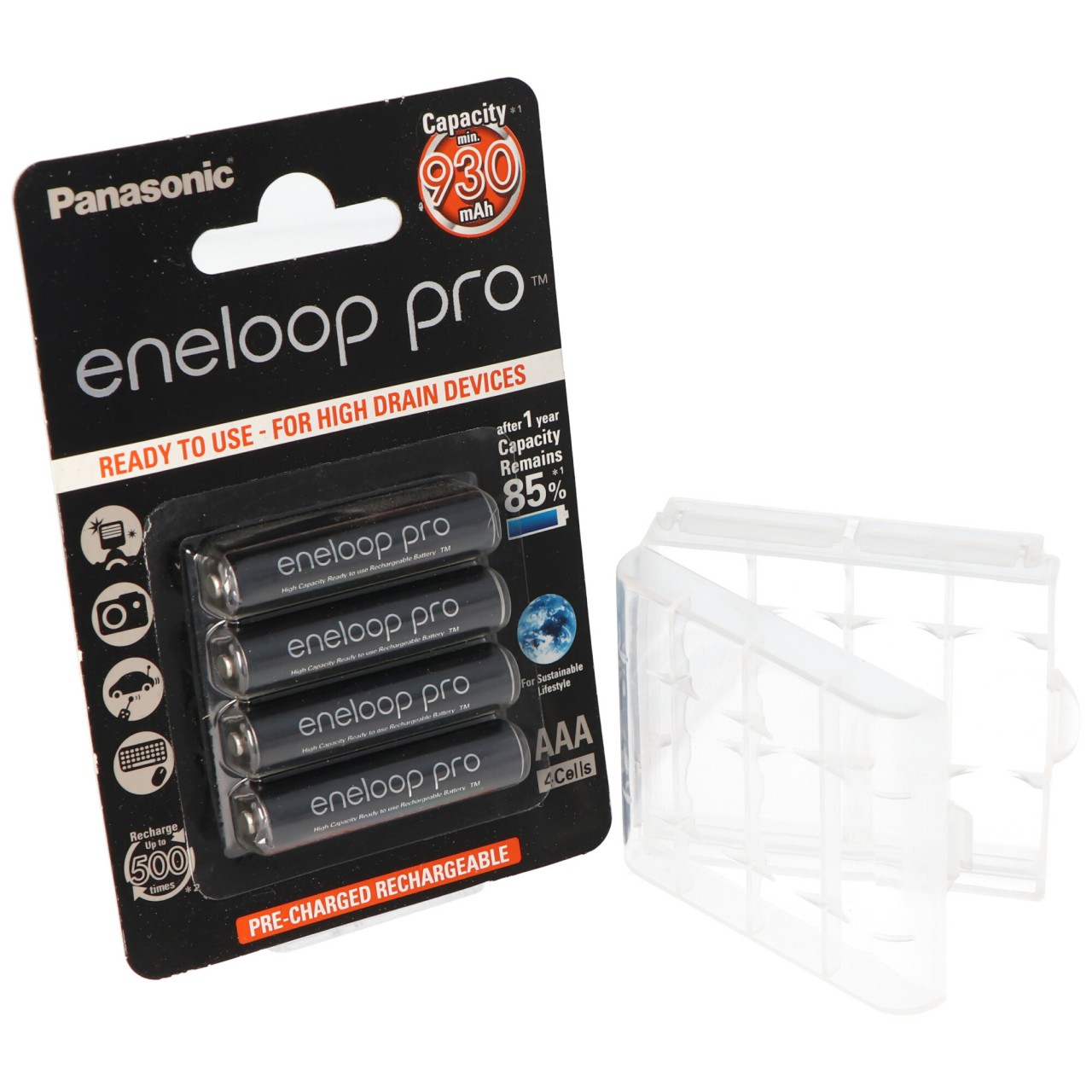 Panasonic eneloop Pro Micro Akku AAA NiMH 1,2V, 900mAh HR-4UWX 4er + Box von Panasonic (ehem. Sanyo)