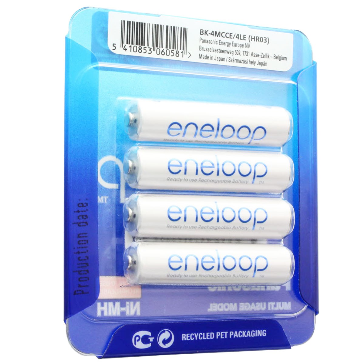 Panasonic eneloop Standard (ehem. Sanyo eneloop Standard) Akku AAA HR-4UTGA 800mAh 4er + AccuCell Box AAA von Panasonic (ehem. Sanyo)