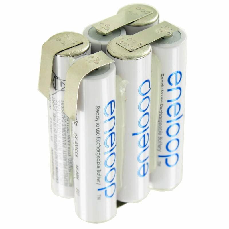 Panasonic eneloop Standard 7.2 Volt AkkuPack AAA F2x3 6/BK-4MCCE mit Lötfahne von Panasonic (ehem. Sanyo)