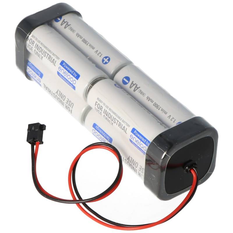 Sender Akku Panasonic eneloop Standard AA 8er Würfel 9,6 2000 mit Kabel und Graupner Stecker von Panasonic (ehem. Sanyo)