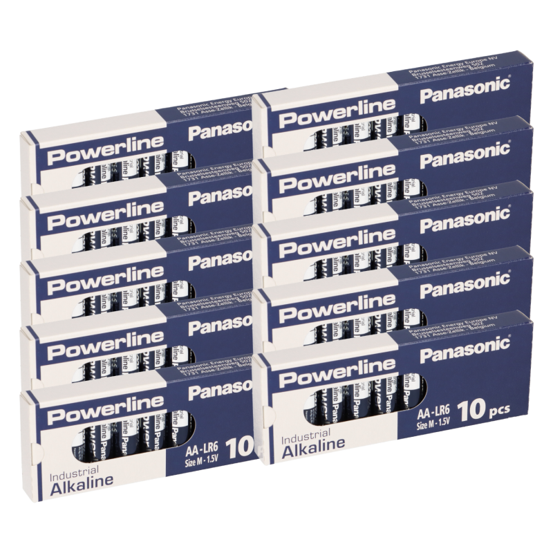 100x MIGNON AA LR6 MN1500 Batterie PANASONIC POWERLINE INDUSTRIAL 3133mAh von Panasonic
