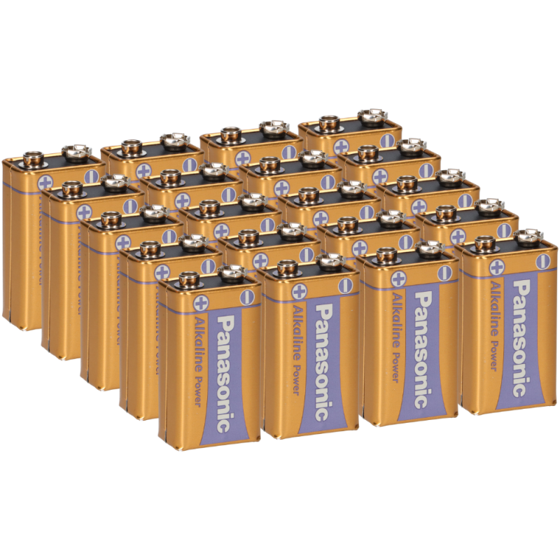 20x Panasonic 9V Block Alkaline Power 9V Batterie Blister von Panasonic