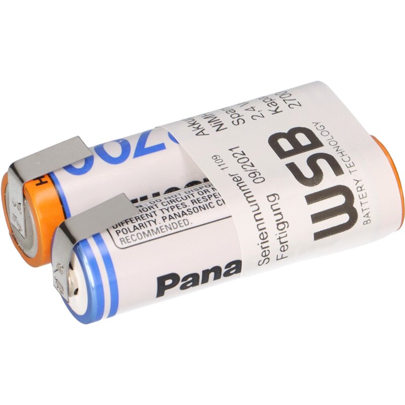 2er Reihe Lötfahne AA Mignon 2,4V 2700mAh Hochstrom-,Schnellladefähig 2er Reihe Lötfahne AA Mignon 2,4V 2700mAh Hochstrom-,Schnellladefähig von Panasonic