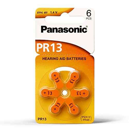 6 Stück Batterie Panasonic Typ PR 13 Hörgerätebatterien (für Hörgerät: Phonak) von Panasonic