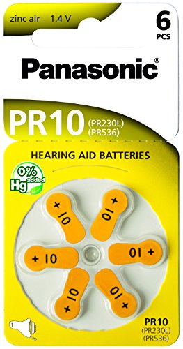 60 Stück (10 Blister) Panasonic Typ 10 Hörgerätebatterie Zinc Air P10 PR70 ZL4 mit 2 Stück LUXTOR® Reinigungstücher für Hörgeräte und Otoplastiken von Panasonic