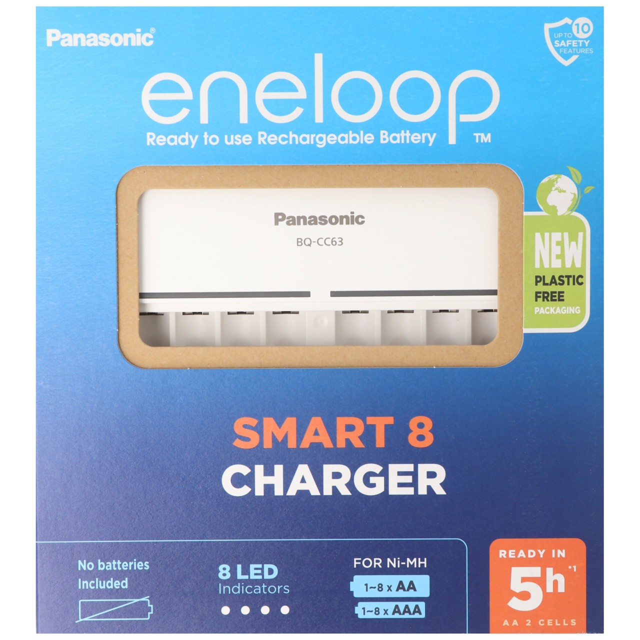 8fach Panasonic Schnell-Ladegerät 5 Stunden für 8 NiMH Akkus Micro AAA und Mignon AA 8fach Panasonic Schnell-Ladegerät 5 Stunden für 8 NiMH Akkus Micro AAA und Mignon AA von Panasonic