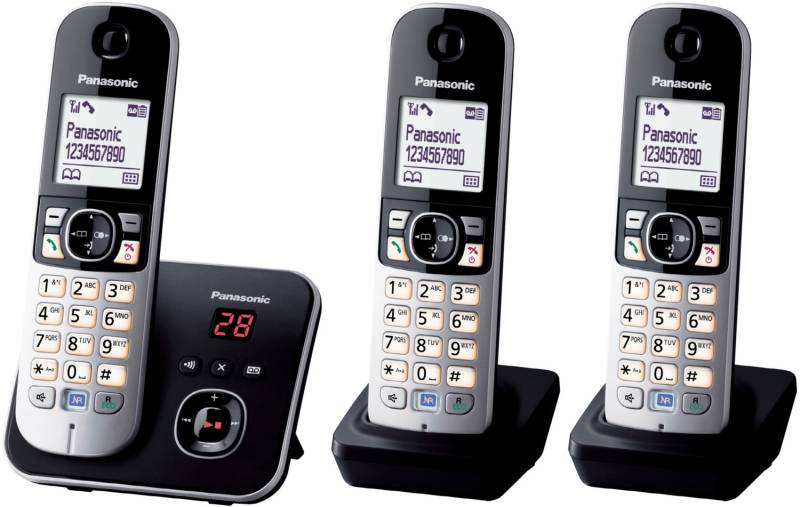 KX-TG6823GB Schnurlostelefon mit Anrufbeantworter schwarz von Panasonic