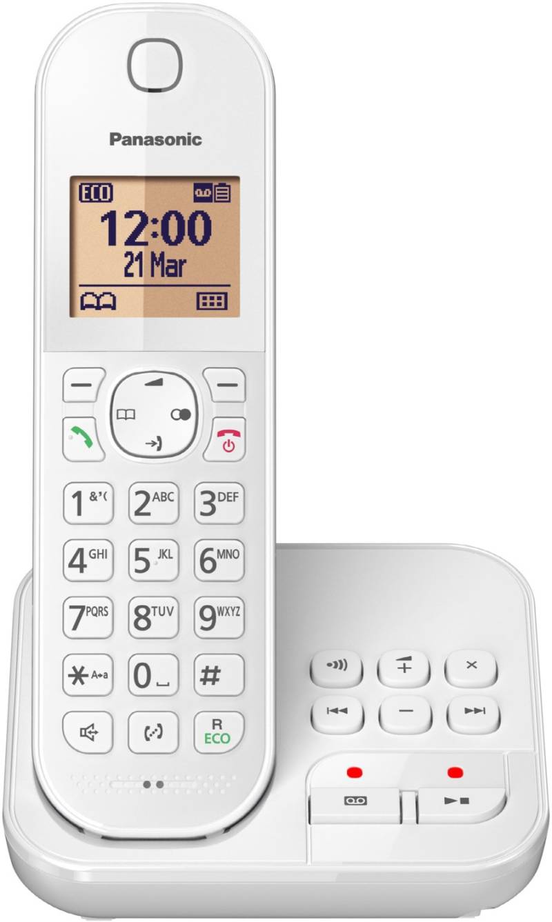 KX-TGC420GW Schnurlostelefon mit Anrufbeantworter weiß von Panasonic
