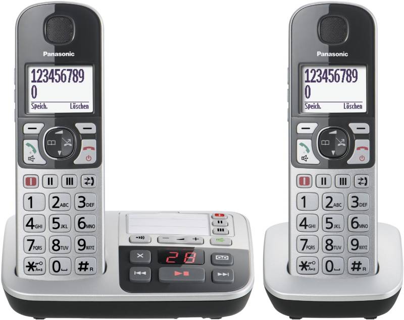 KX-TGE522GS Schnurlostelefon mit Anrufbeantworter silber von Panasonic