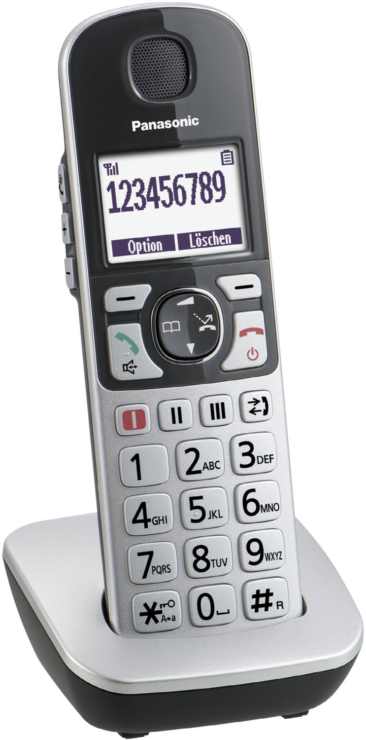 KX-TGQ500GS Schnurlos Solo-Handteil silber von Panasonic