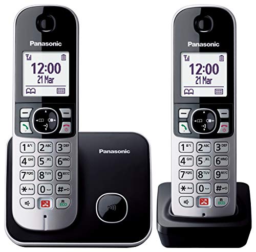 Kabelloses Telefon Panasonic Corp. KX-TG6852SPB DUO Schwarz von Panasonic