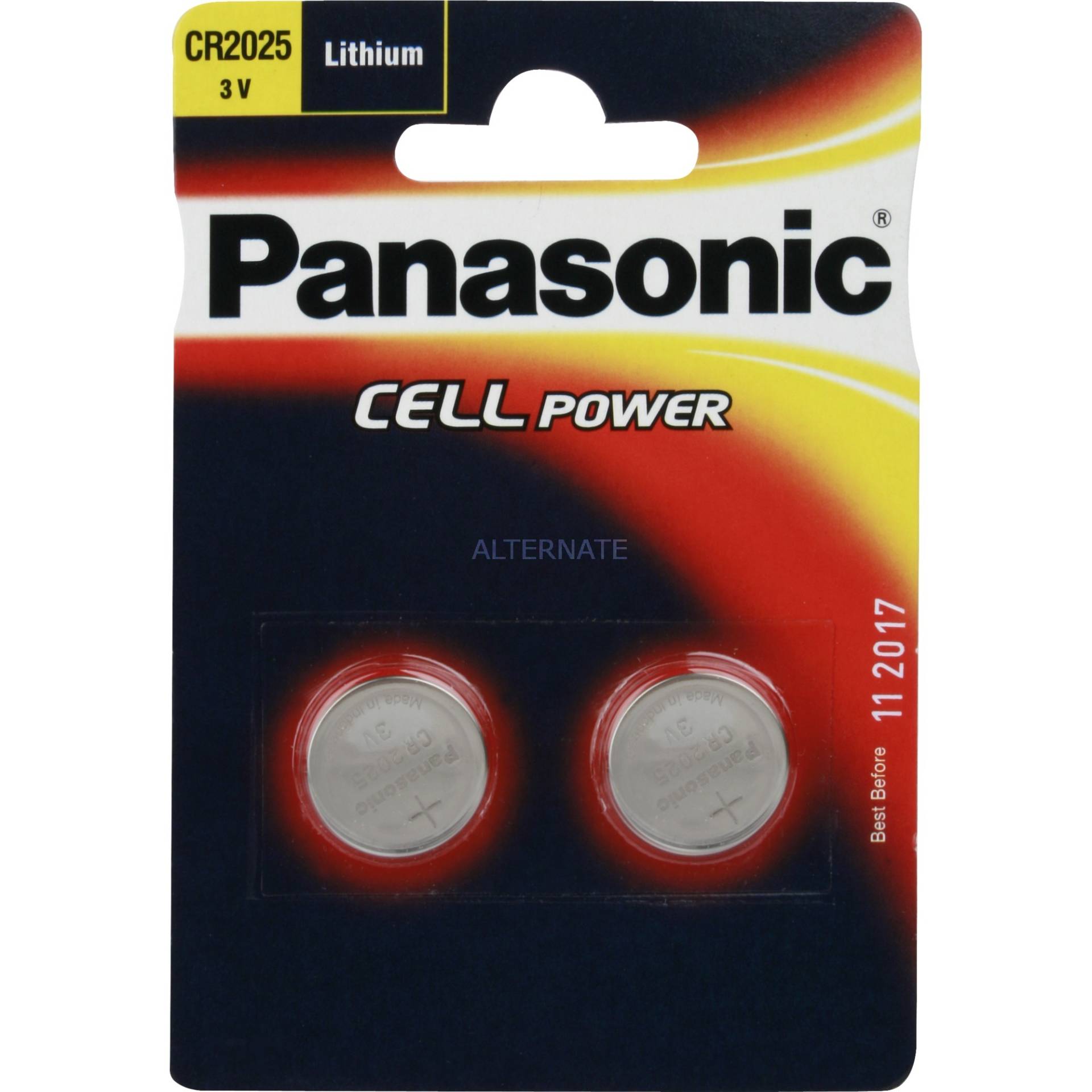 Knopfzellen CR2025L/2BP, Batterie von Panasonic