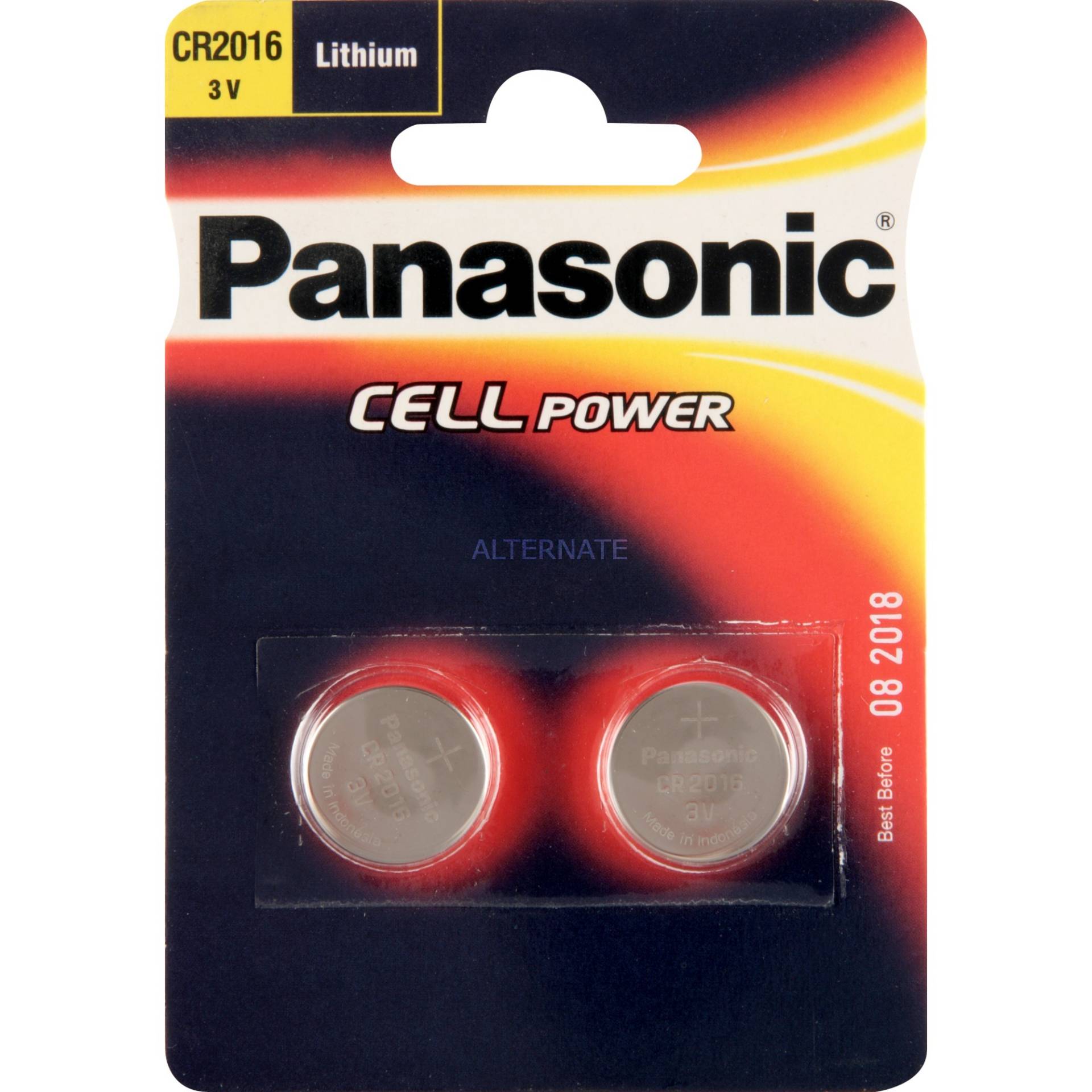 Lithium Knopfzelle CR-2016L/2BP, Batterie von Panasonic