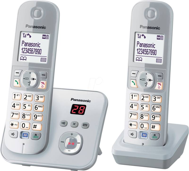 PAN KX-TG6822GS - DECT-Telefon, mit Anrufbeantworter, 2 Handsets von Panasonic