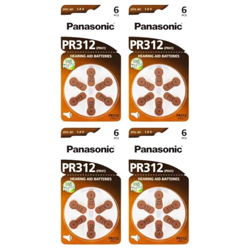 Panasonic Hörgeraete Batterie Zink-Luft Zelle PR312 0% Mercury/Hg Braun 6 St - Batterie - 170 mAh, PR-312 Panasonic Hörgeraete Batterie Zink-Luft Zelle PR312 0% Mercury/Hg Braun 6 St - Batterie - 170 mAh, PR-312 von Panasonic