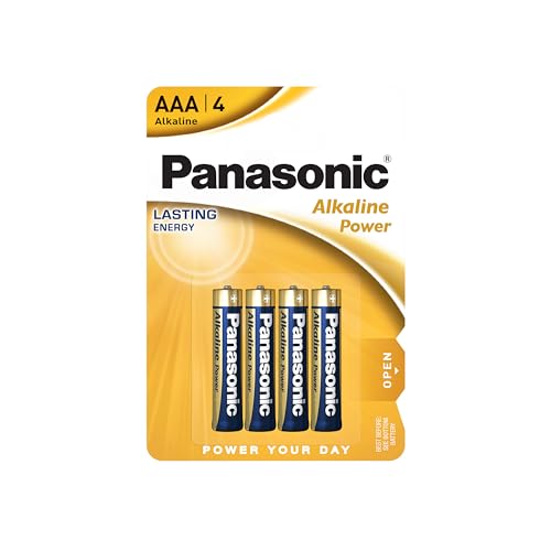 Panasonic 11800403 - Alkaline Power Batterien LR03 / AAA mit 1,5V, 4 Stück, Kapazität 1383 mAh Panasonic 11800403 - Alkaline Power Batterien LR03 / AAA mit 1,5V, 4 Stück, Kapazität 1383 mAh von Panasonic