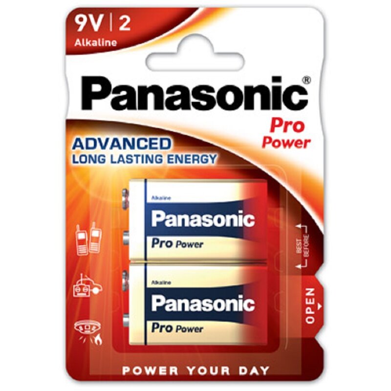 Panasonic 9V Block Pro Power Batterie 2er Blister von Panasonic