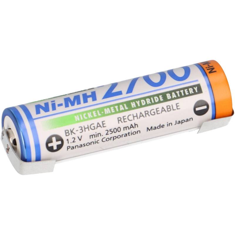 Panasonic AA 2700mAh 1,2V Ni-MH Modellbau Akku mit U-Lötfahne von Panasonic