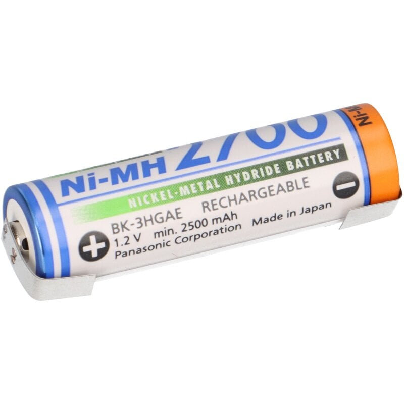 Panasonic AA 2700mAh 1,2V Ni-MH Modellbau Akku mit U-Lötfahne Panasonic AA 2700mAh 1,2V Ni-MH Modellbau Akku mit U-Lötfahne von Panasonic